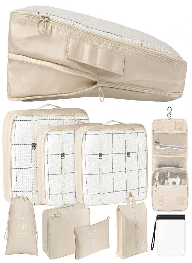 Anstore 9 Set Packing Cubes for Suitcases Travel Luggage Sets Packing Organizers, Travel Organizer Bags Luggage Organizer with Shoe/Tioletry/Laundry Bag - Image 1